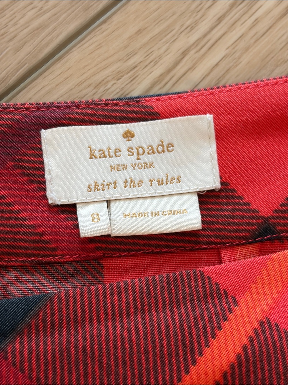 kate spade Red and Black Plaid Girls' Skirt